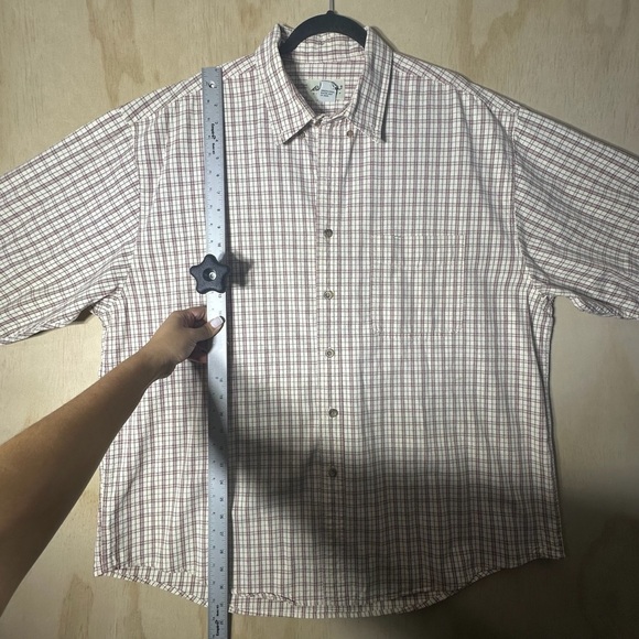 Eddie Bauer Men's Checkered Button-Down Shirt - Brown and White - Picture 6 of 10